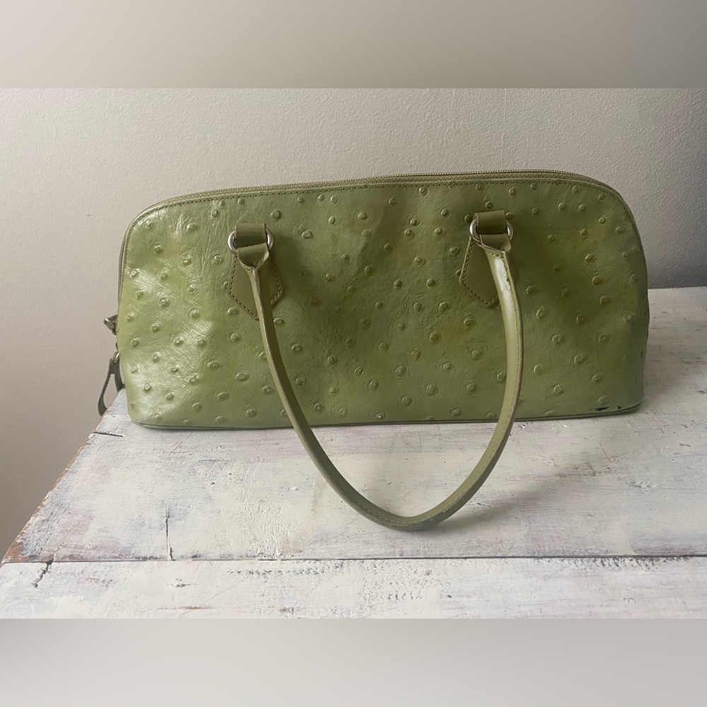 Vintage Green Faux Leather Handbag
